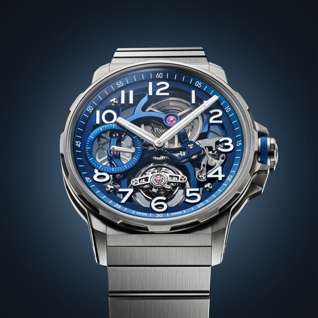 Angelus Introduces The Flying Tourbillon Titanium Blue Edition