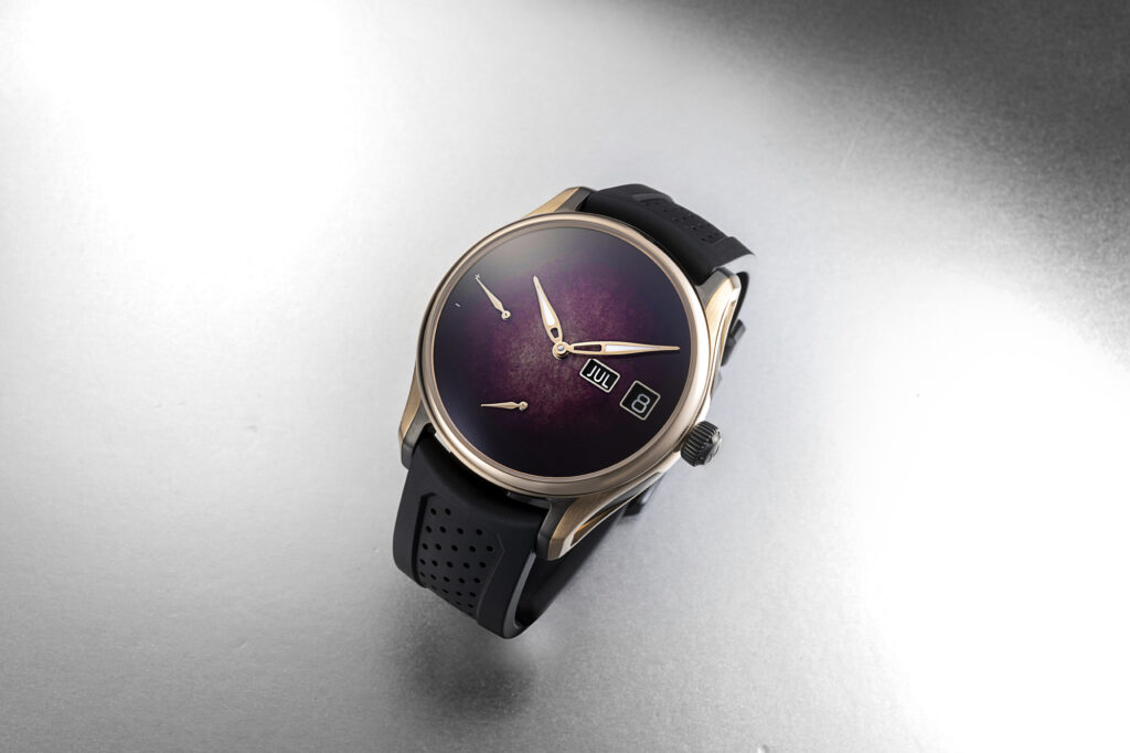 H. Moser & Cie. Pioneer Perpetual Calendar Concept MD Purple Enamel Sincere Platinum Jubilee Edition