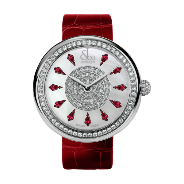 Brilliant Rubies in Stainless Steel