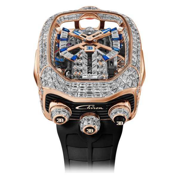 Bugatti Chiron Tourbillon Baguette Rose Gold