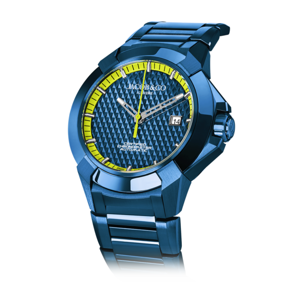 Epic X Sport Blue Pvd Steel & Neon Yellow Bracelet