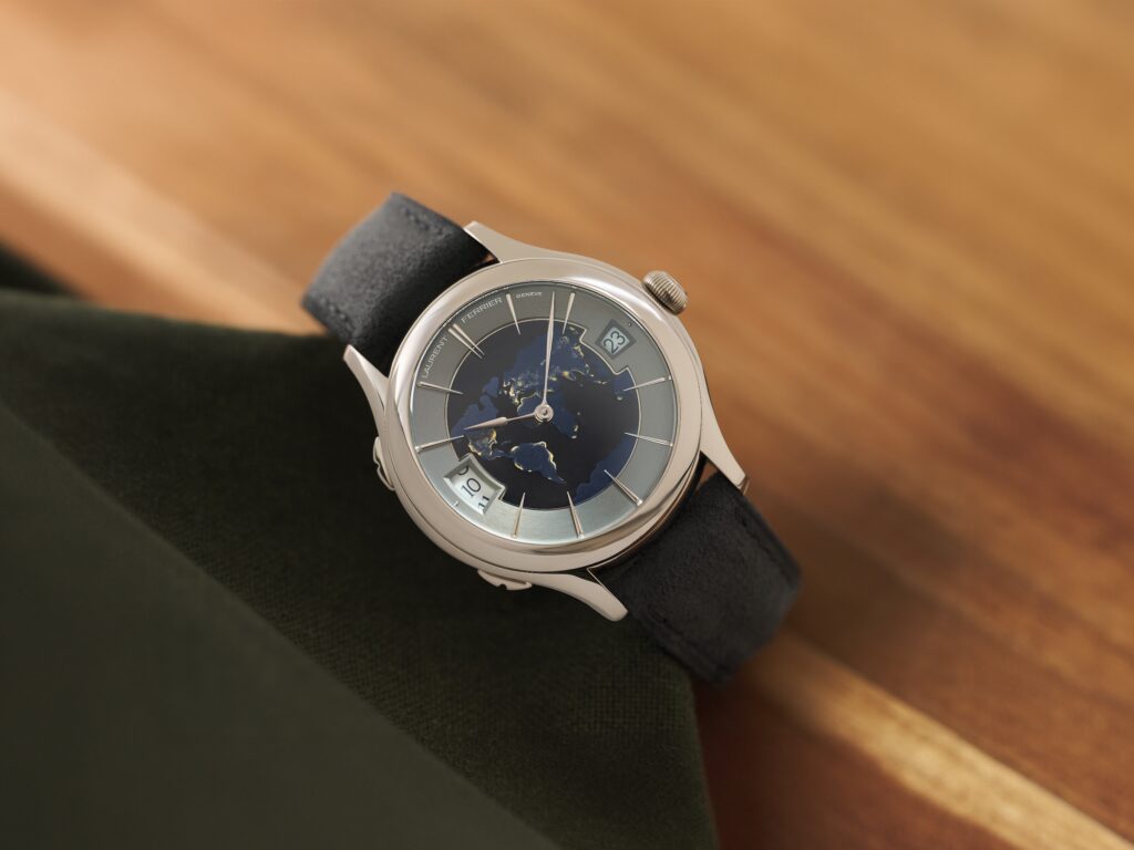 Laurent Ferrier Presents A New Interpretation Of The Classic Traveller Globe Night Blue