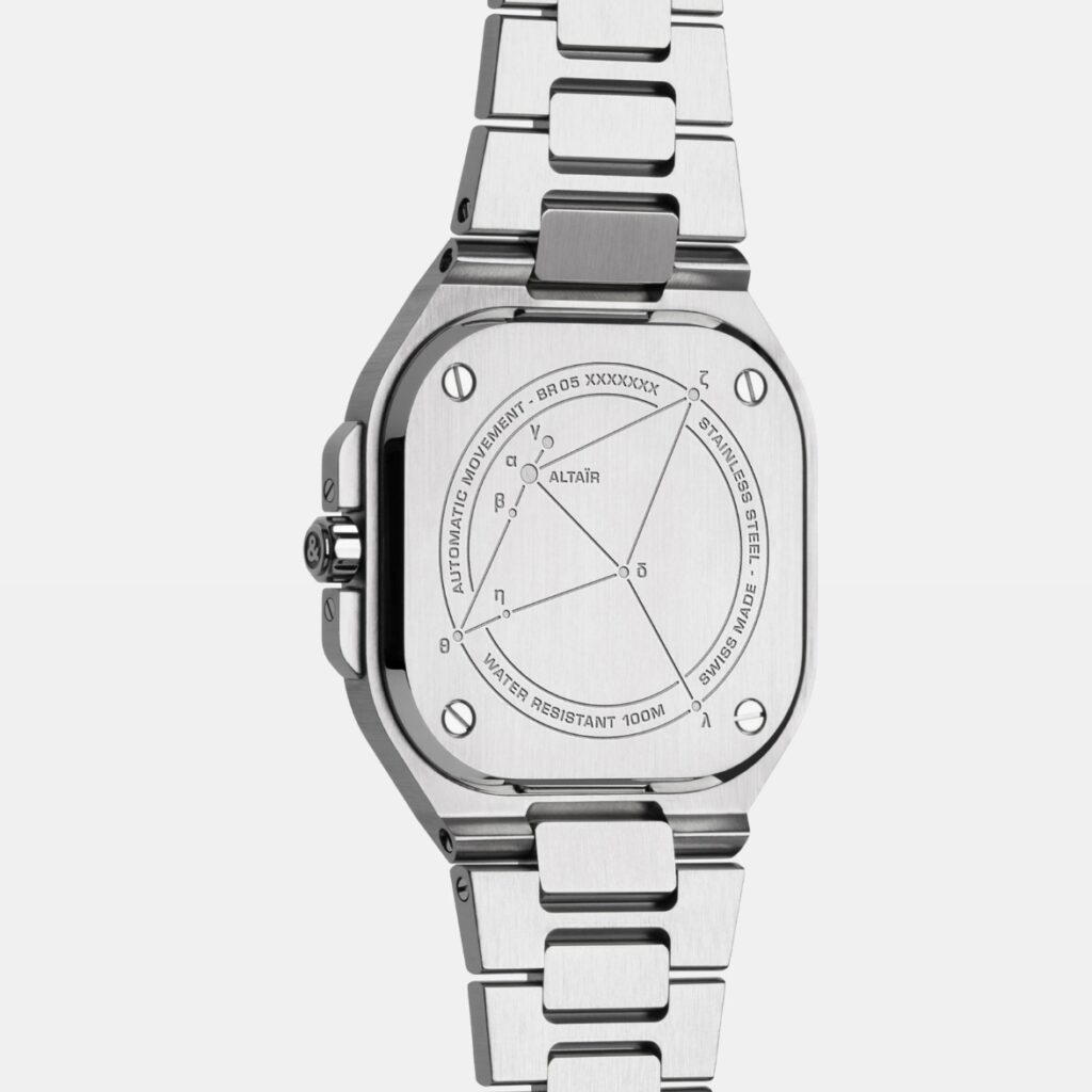 Bell & Ross BR-05 Blue Diamond Eagle Diamonds Caseback