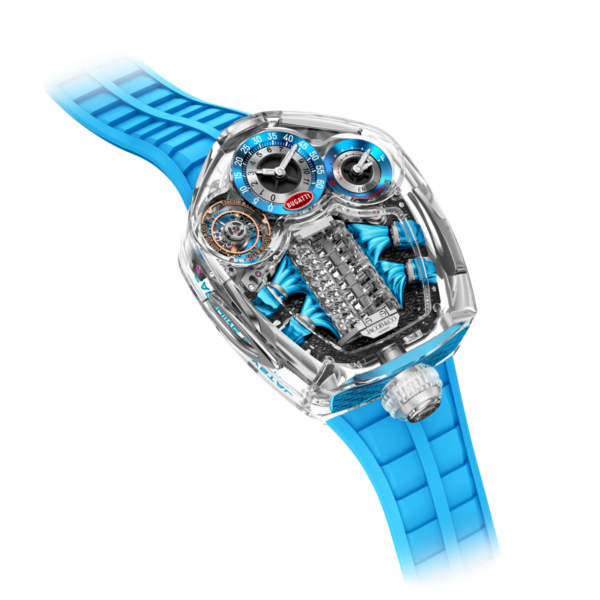 Bugatti Tourbillon Sapphire Crystal Baby Blue
