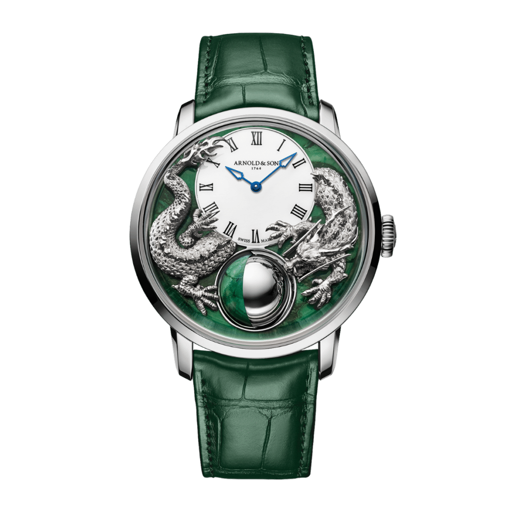 Arnold & Son Luna Magna Platinum Dragon Verdite Watch