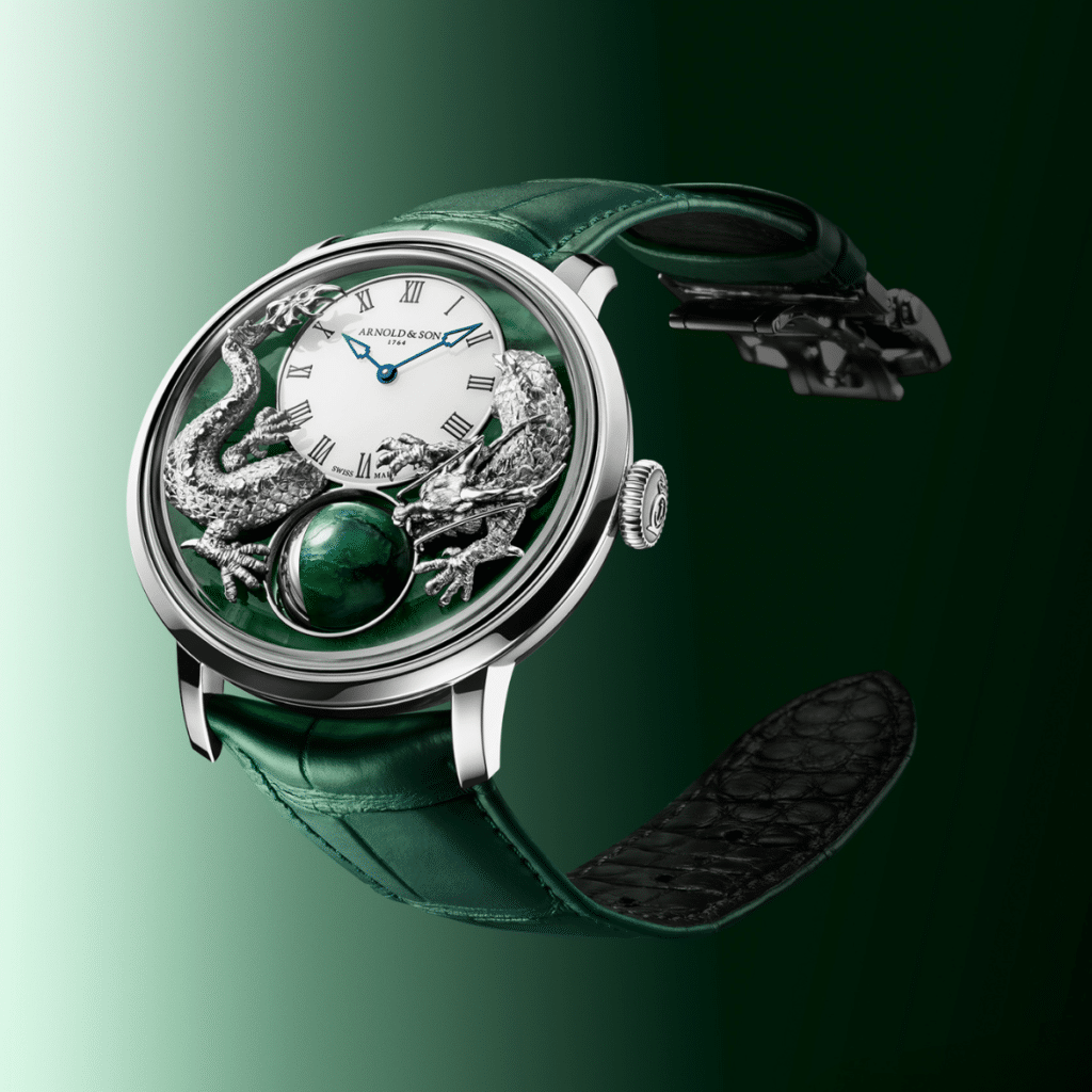 Arnold & Son Luna Magna Platinum Dragon Verdite Watch