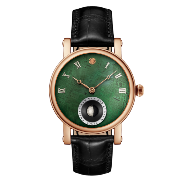 Real Moon Joure Rose Gold, Green Meteorite Dial