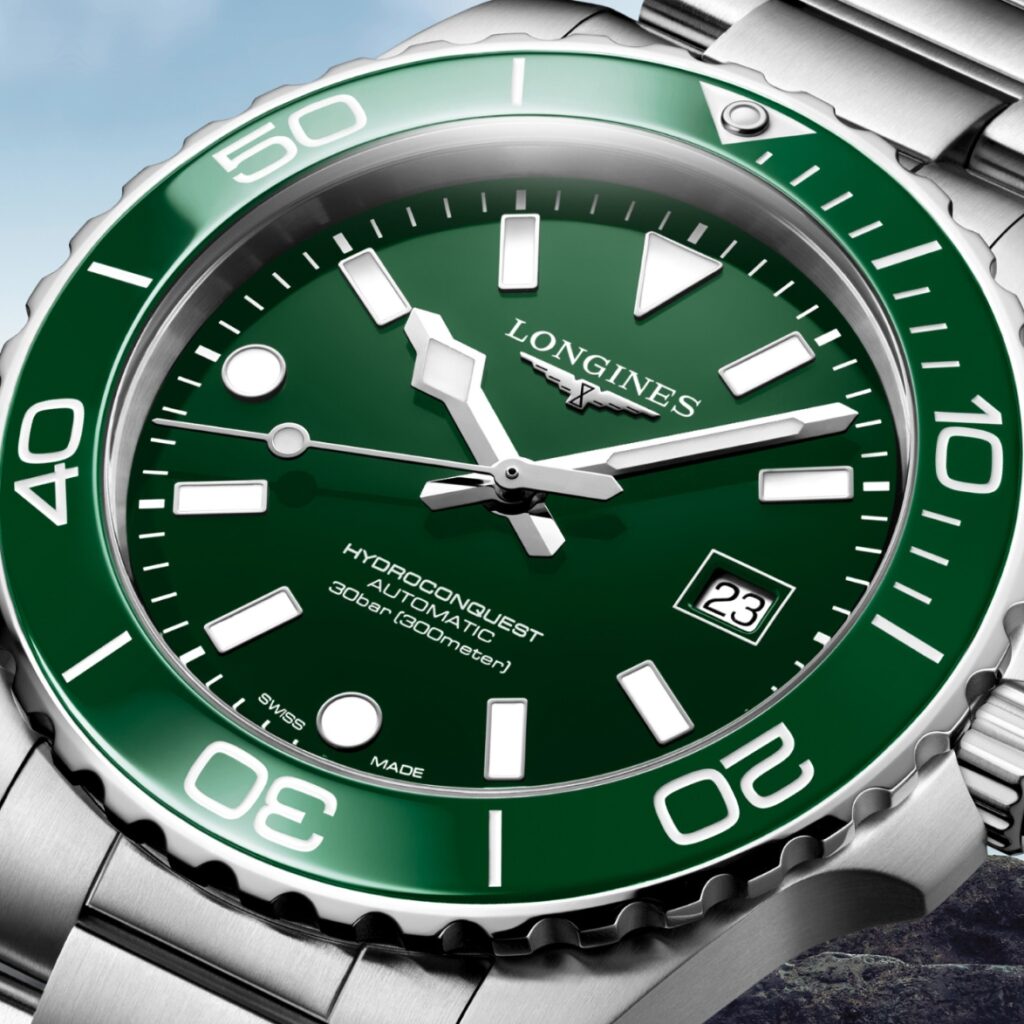Longines Hydroconquest ref L3.788.4.06.6 Green