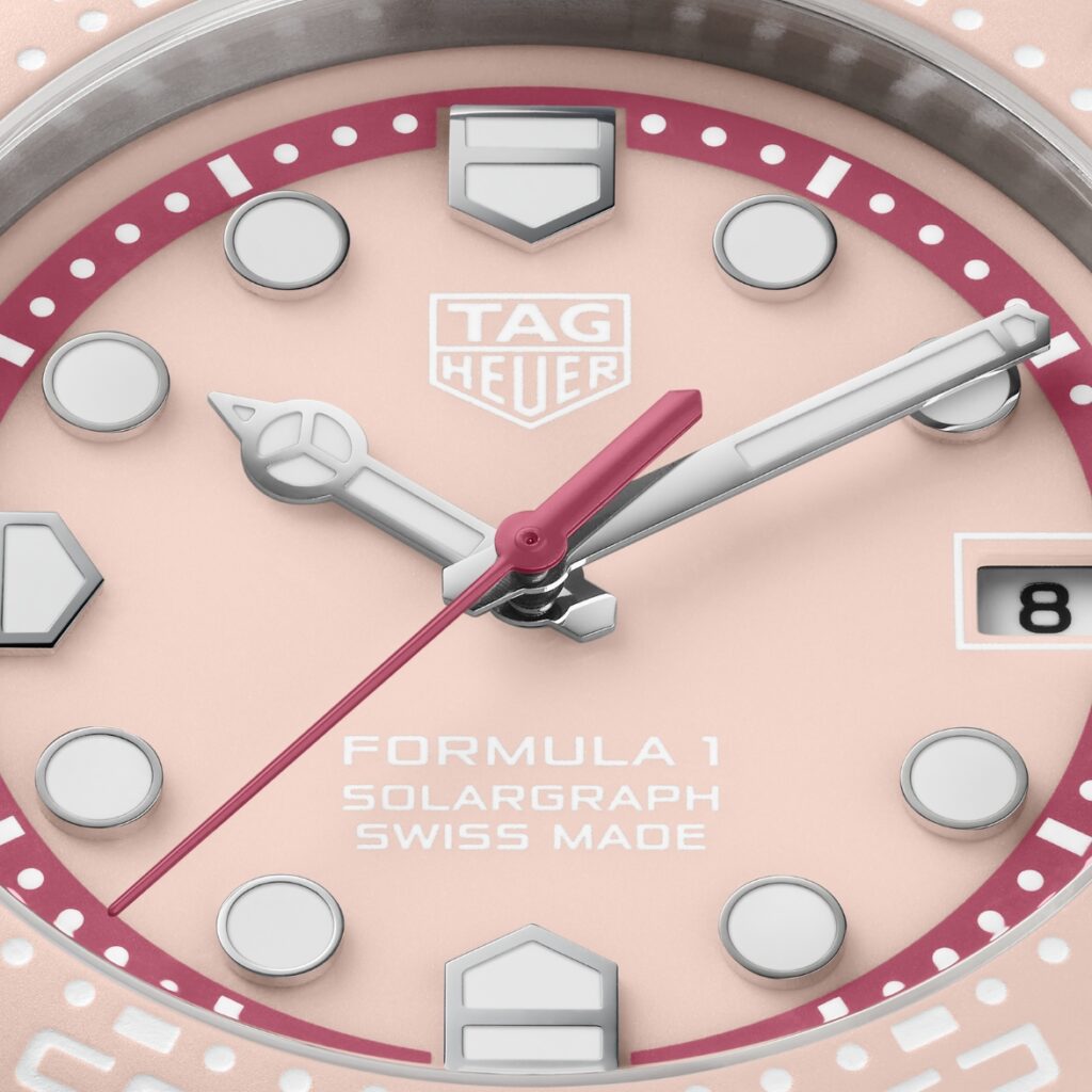 TAG Heuer Formula 1 Solargraph Red Opalin Dial Focused