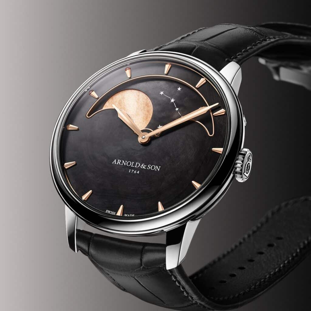 Arnold & Son Perpetual Moon 41.5 Steel “Colours of the Moon” Black Watch Dial