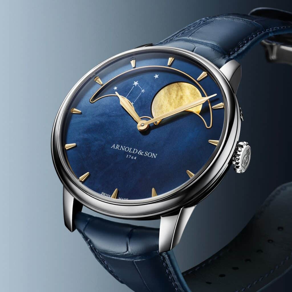 Arnold & Son Perpetual Moon 41.5 Steel “Colours of the Moon” Blue Watch Dial