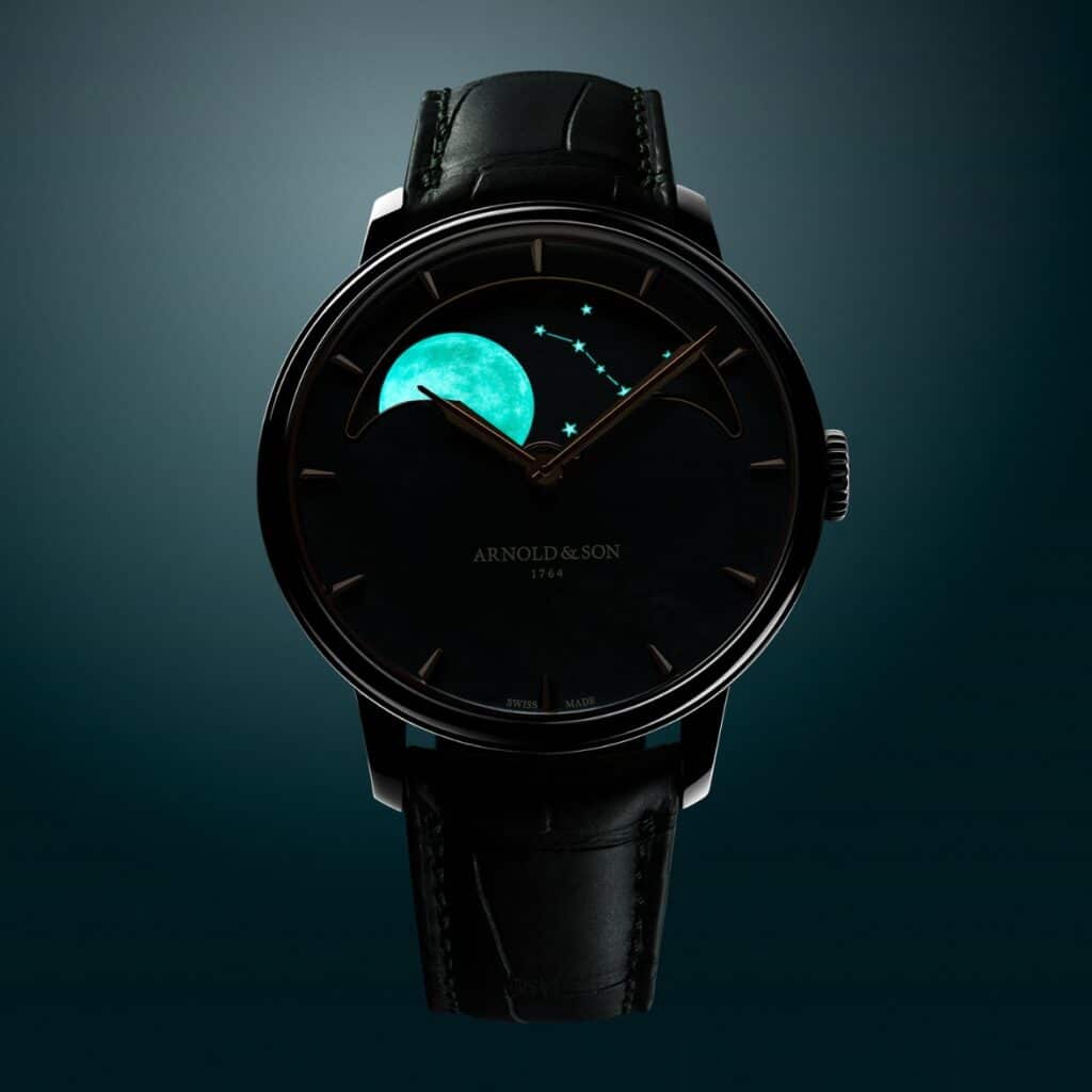 Arnold & Son Perpetual Moon 41.5 Steel “Colours of the Moon” Green Watch Superluminova