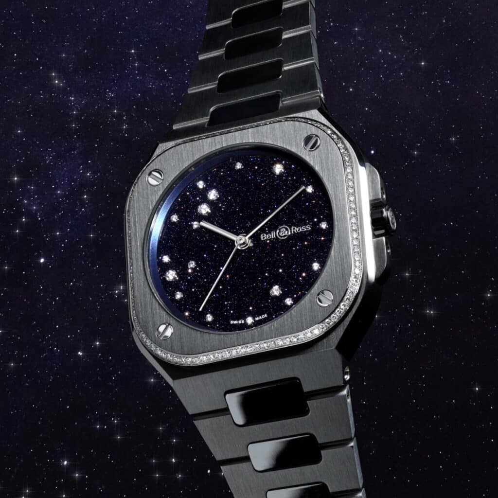Bell & Ross BR-05 36mm Blue Diamond Eagle Diamond Gem Set Bezel and Dial