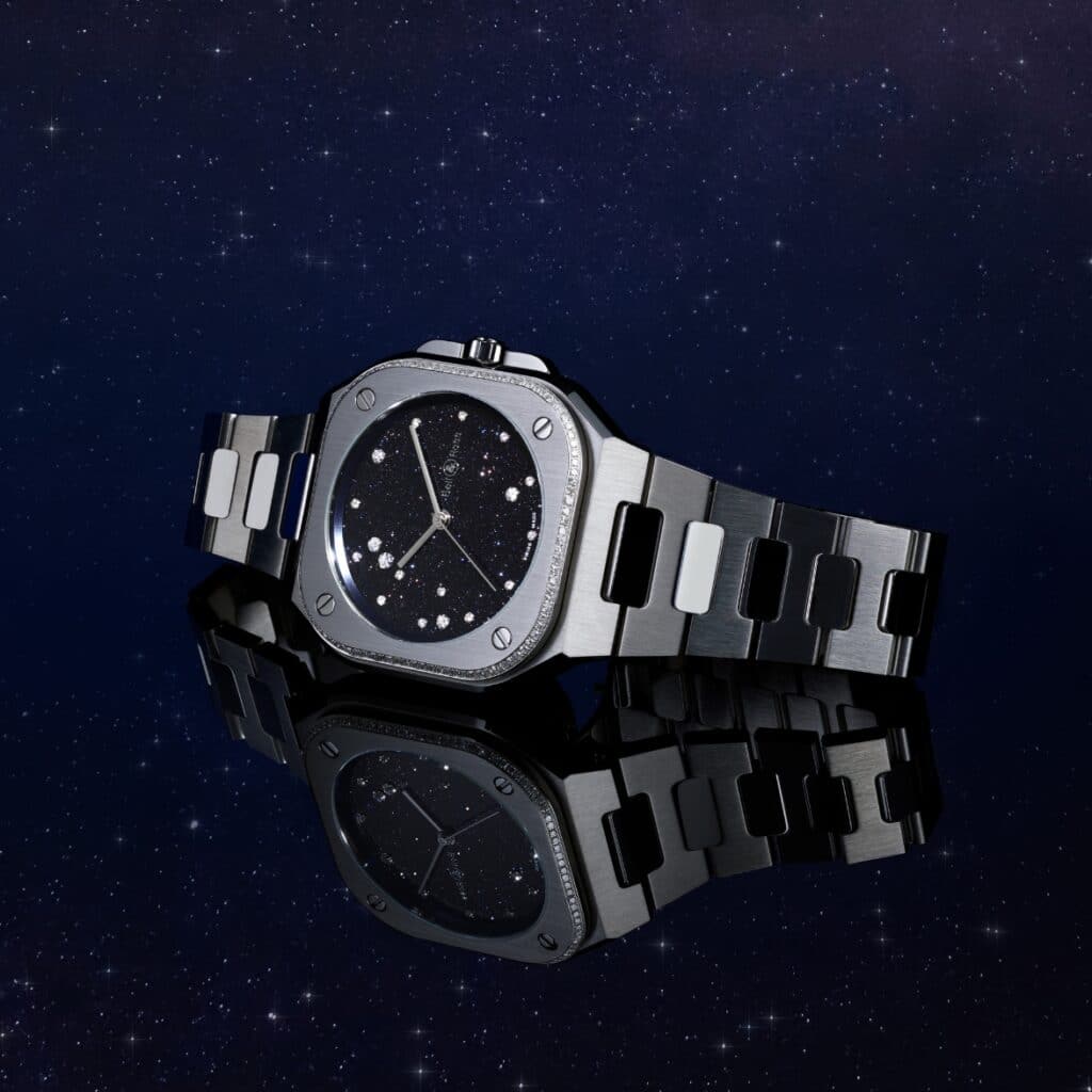 Bell & Ross BR-05 36mm Blue Diamond Eagle Diamond Watch Flat