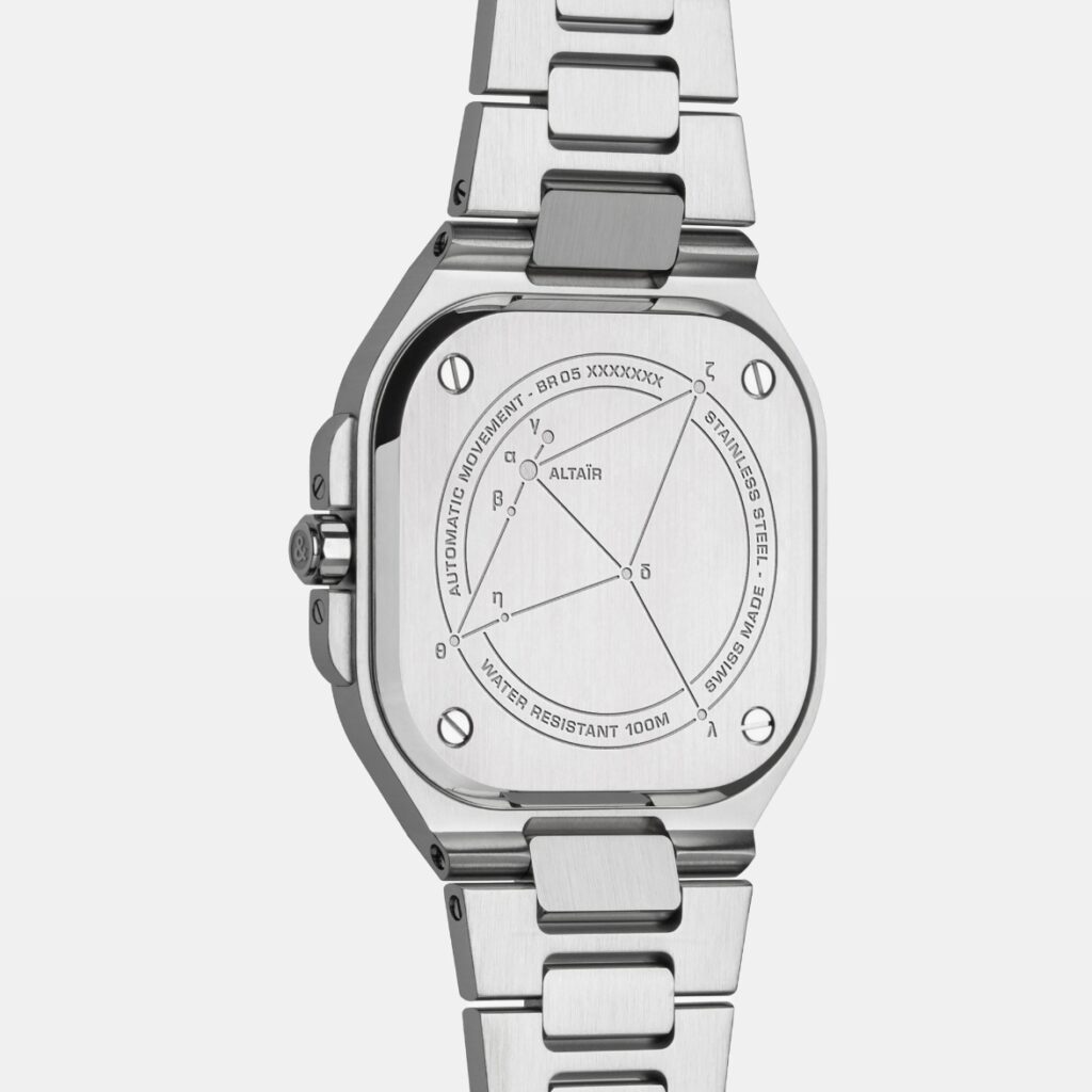 Bell & Ross BR-05 36mm Blue Diamond Eagle Diamond Constellation Engraved Watch Caseback