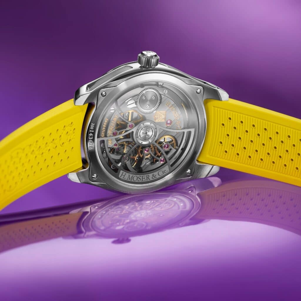 H. Moser & Cie. Pioneer Centre Seconds Sun Berry Caseback
