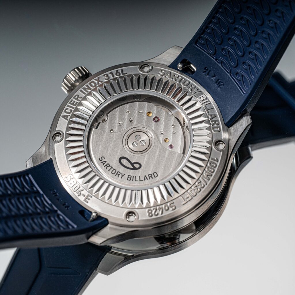 Sartory Billard SB04-E Nuance Blue Watch Caseback