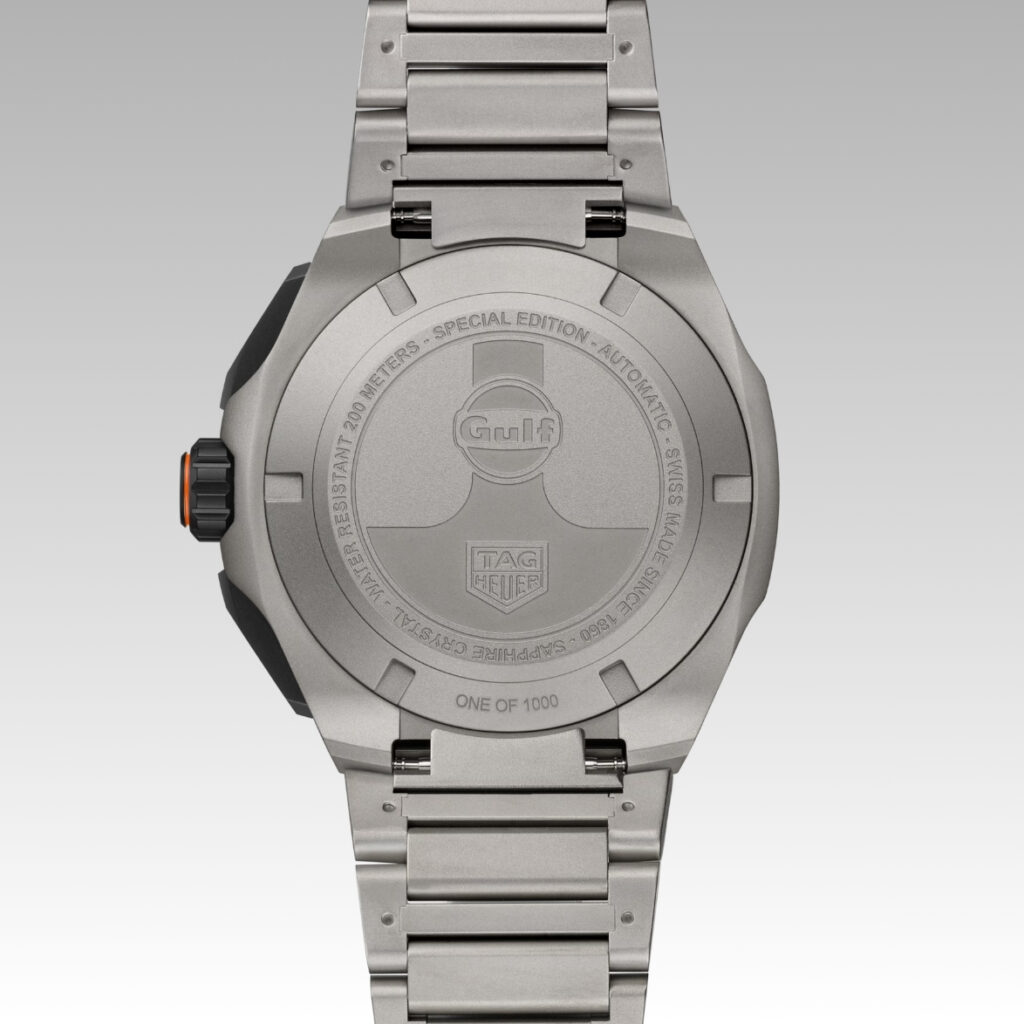 TAG Heuer Formula 1 Chronograph x Gulf Watch Caseback
